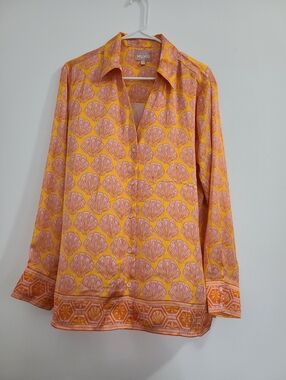 Show Me Your MuMu Early Riser Shells Silky Button-Up PJ Top Only Size M
